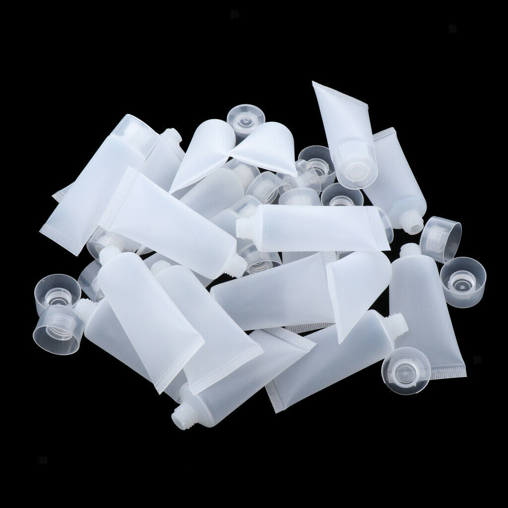 40Pcs Refillable Squeeze Tube Bottles Packing Holder for Balm Lotion 20ml