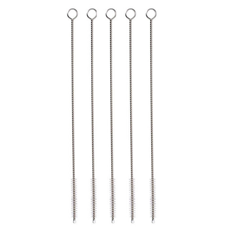 2x Stainless Steel Nylon Straw Cleaning  Cleaner Drinking Straws 17cm Brus.l8