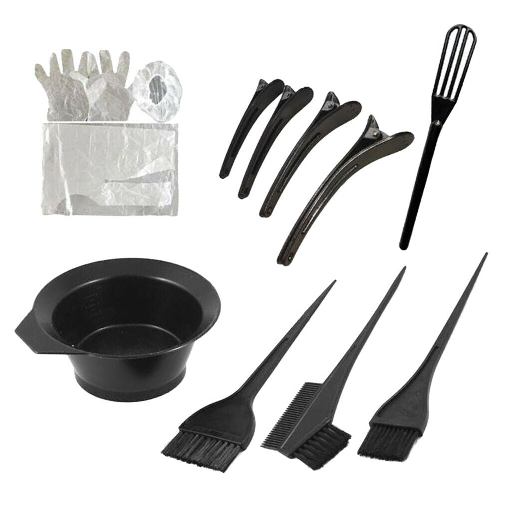13Pcs Hair Coloring Dyeing Barber Tools Dye Comb Disposable Large Bowl