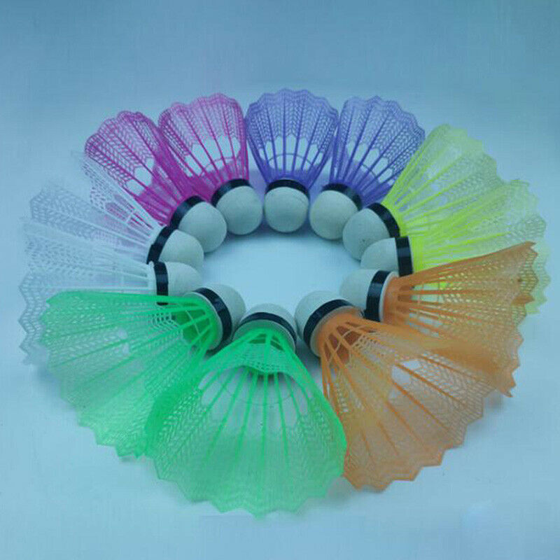 12 Pieces Badminton Balls Colorful Portable Shuttlecocks Supplies High Qu.l8