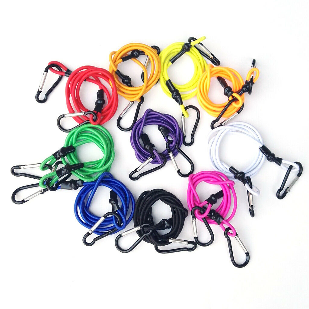 3ft Kayak Canoe Tow Line Lanyard with Carabiner Clips Purple