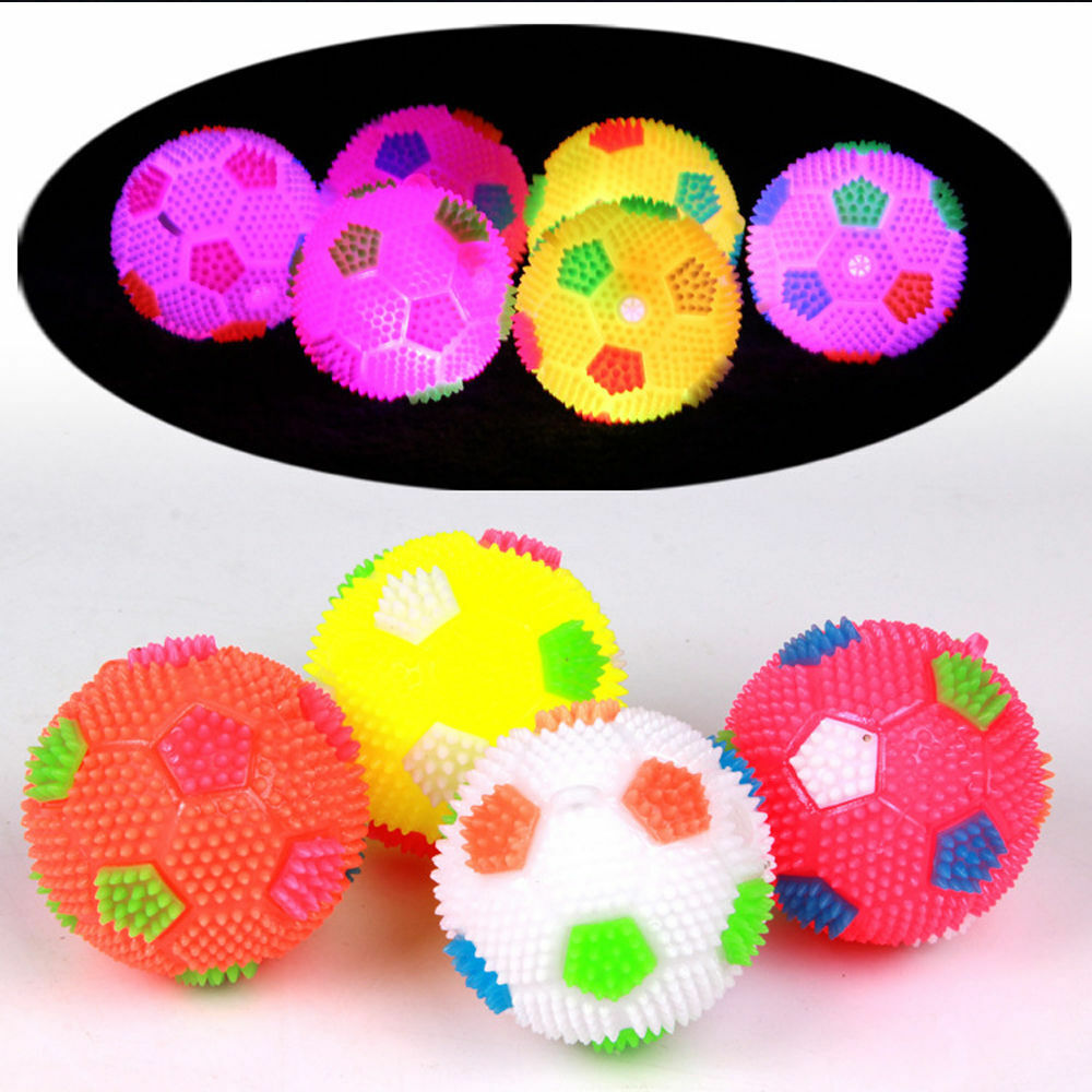 4X LED Volleyball Flashing Light Up - Color Changing Bouncing Hedgehog Ball Kids