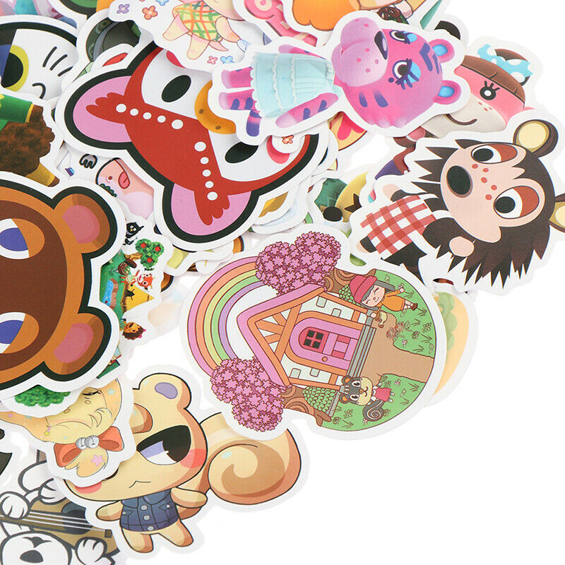 50x Animal Crossing Game Stickers Skateboard Fridge Laptop Luggage Sticke.l8