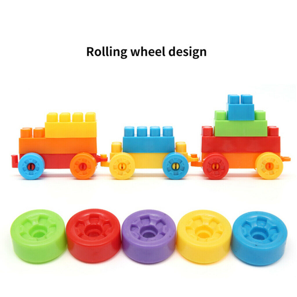 180 Pieces   Blocks, Colorful Plastic Puzzle Construction Playset,