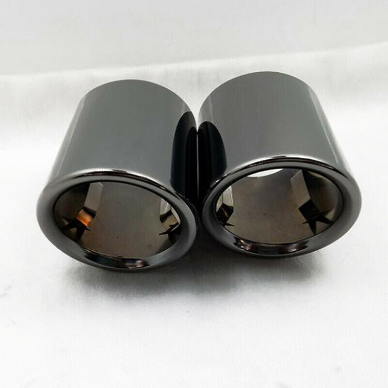 2PCS 75MM Inlet Car Exhaust Tip Stainless Steel Muffler Pipe Clamp-on Autos SUV