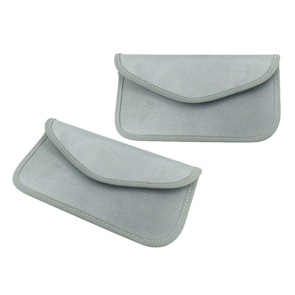 2Pcs Large GSM 3G 4G RF Signal Blocking Bag Anti-Spying Wallet Case for EMF