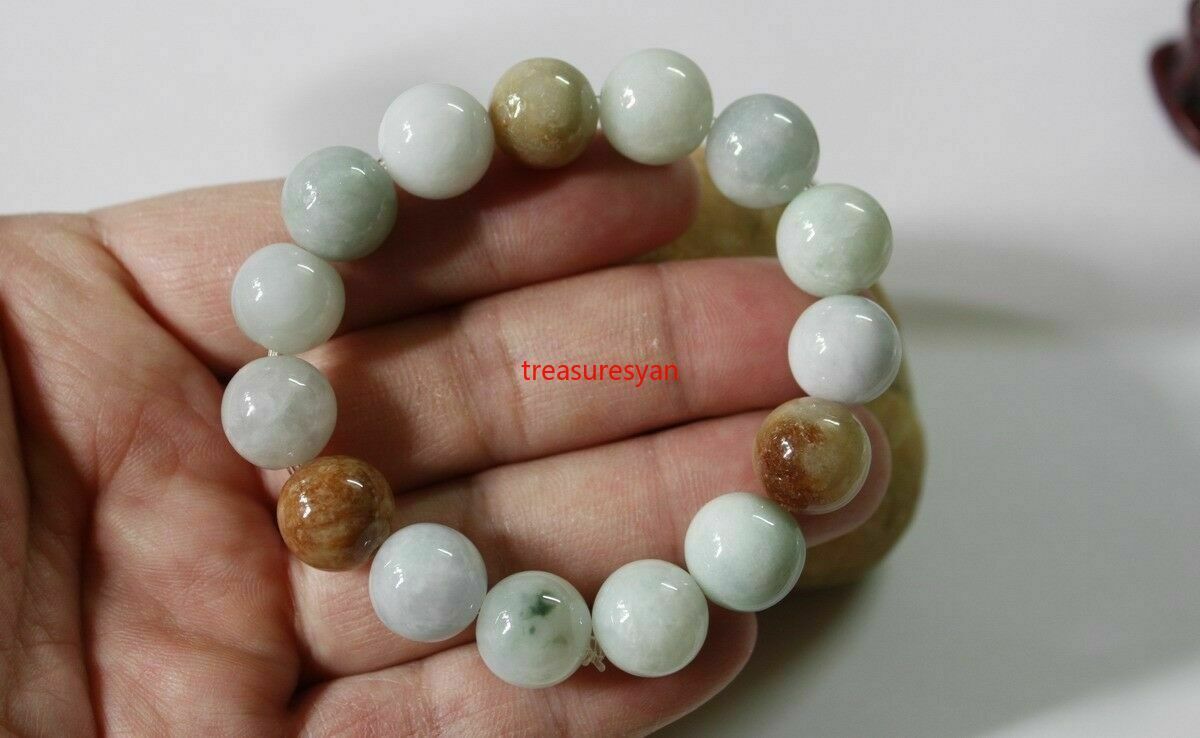 Certified Natural (Grade A) Jade Jadeite Multicolor Beaded Bracelet
