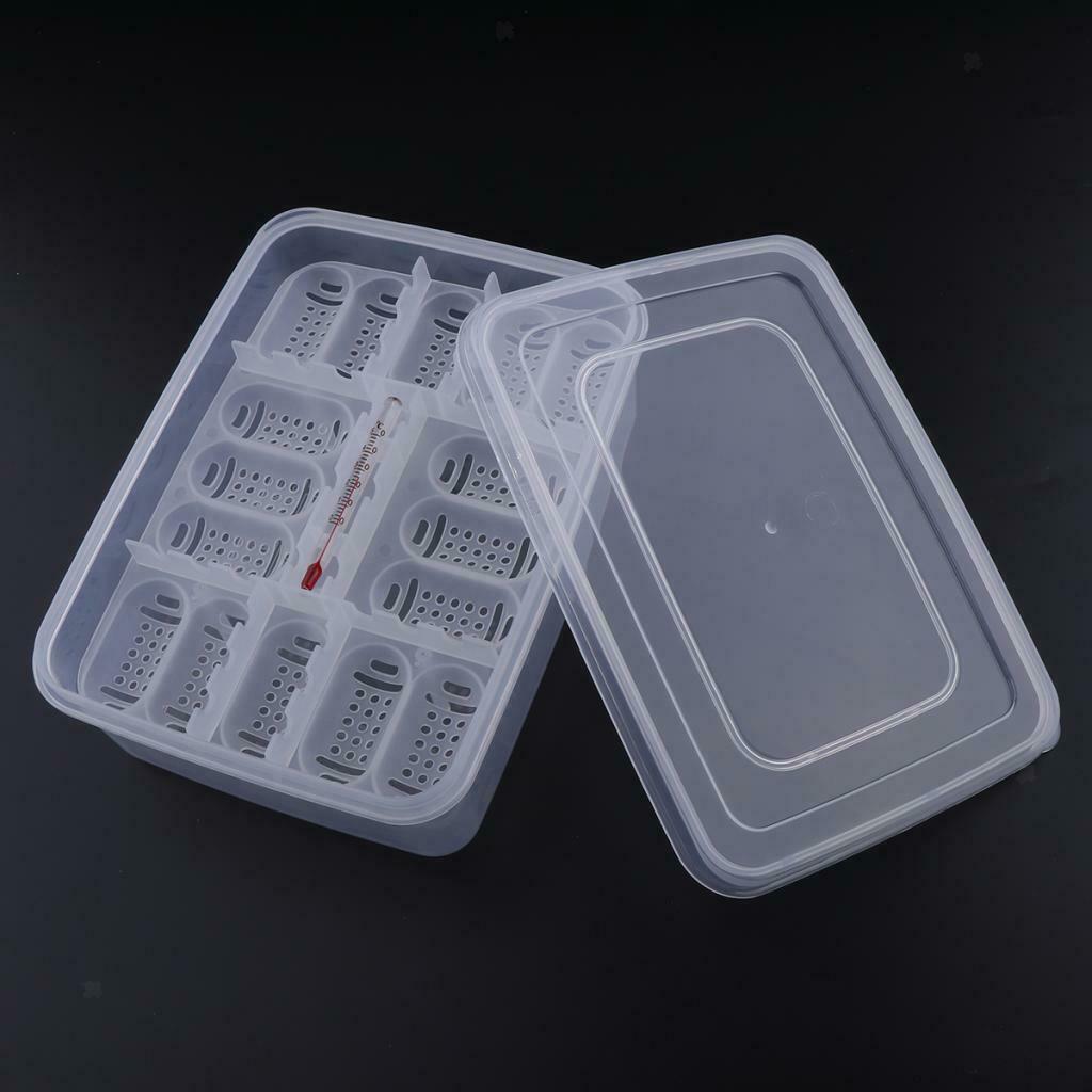 16 Grids Reptiles Egg Incubator with Thermometer