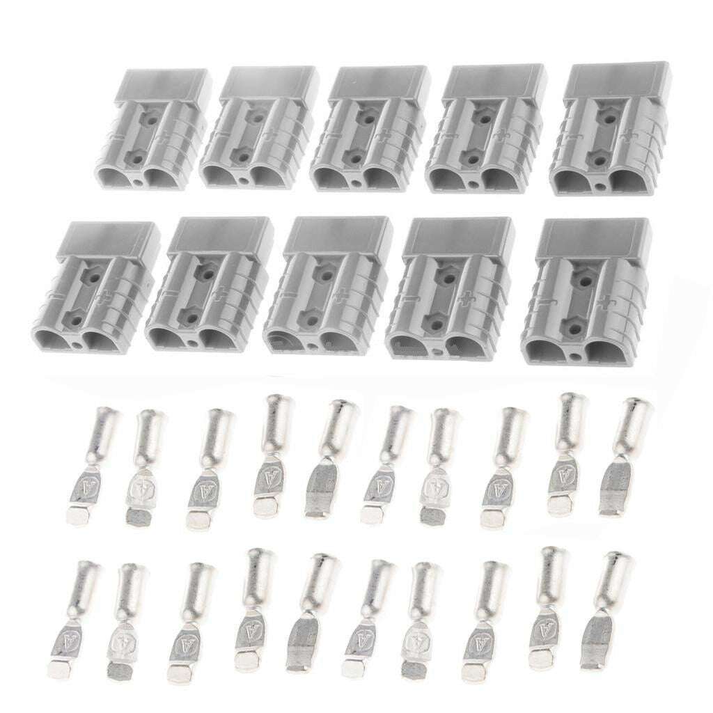 10Pcs Battery Quick Connector Kit 50A 6AWG Plug Connect Disconnect Winch Trailer