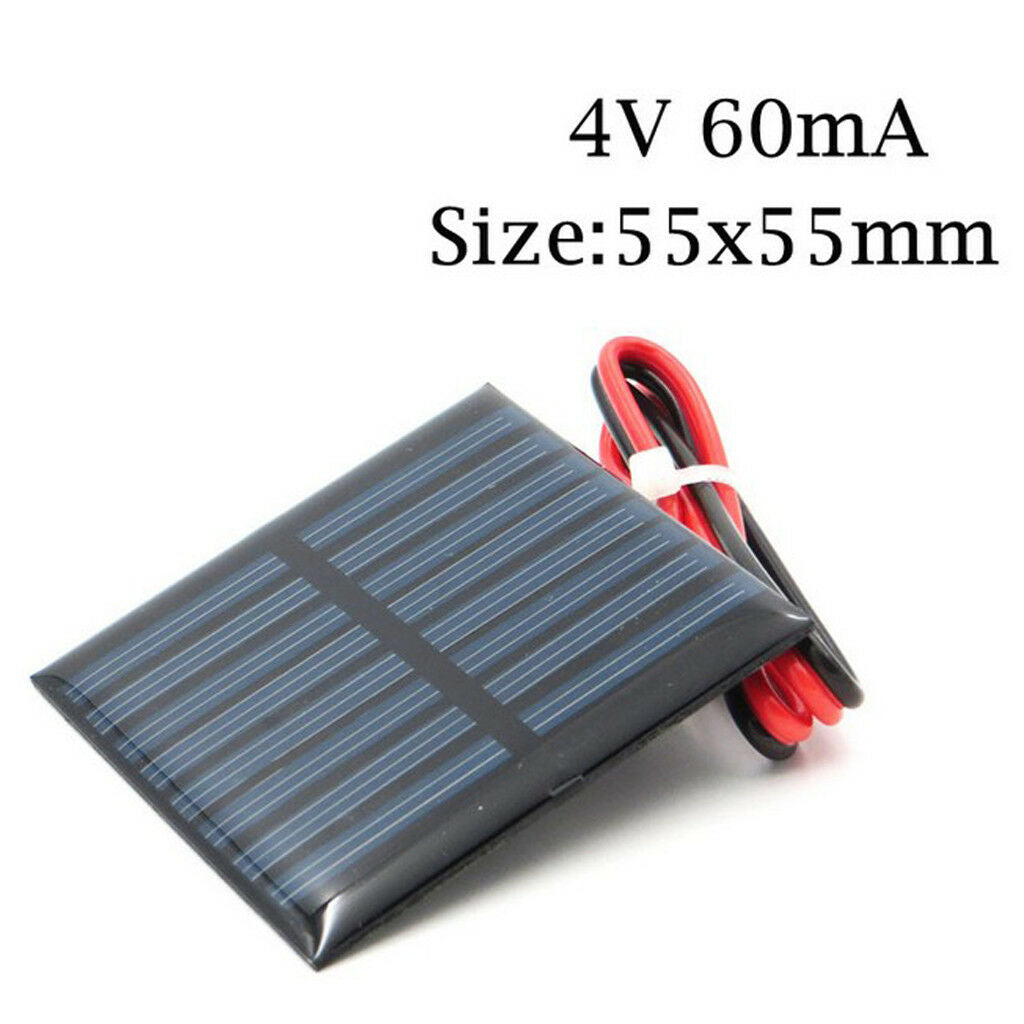 Portable Solar Panel Battery Charger for Car Boat Home A 4V 55x55mm