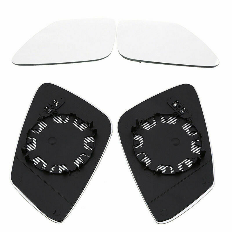 Pair Side Rearview Mirror Glass Heated Fit BMW 5/6/7-Series E60 E61 F+ 2007-2017