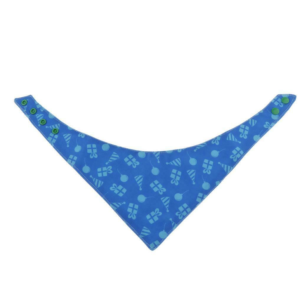 Dog Cat Scarf Cat Dog Decorative Saliva Towel For All Breeds Dog Blue-S