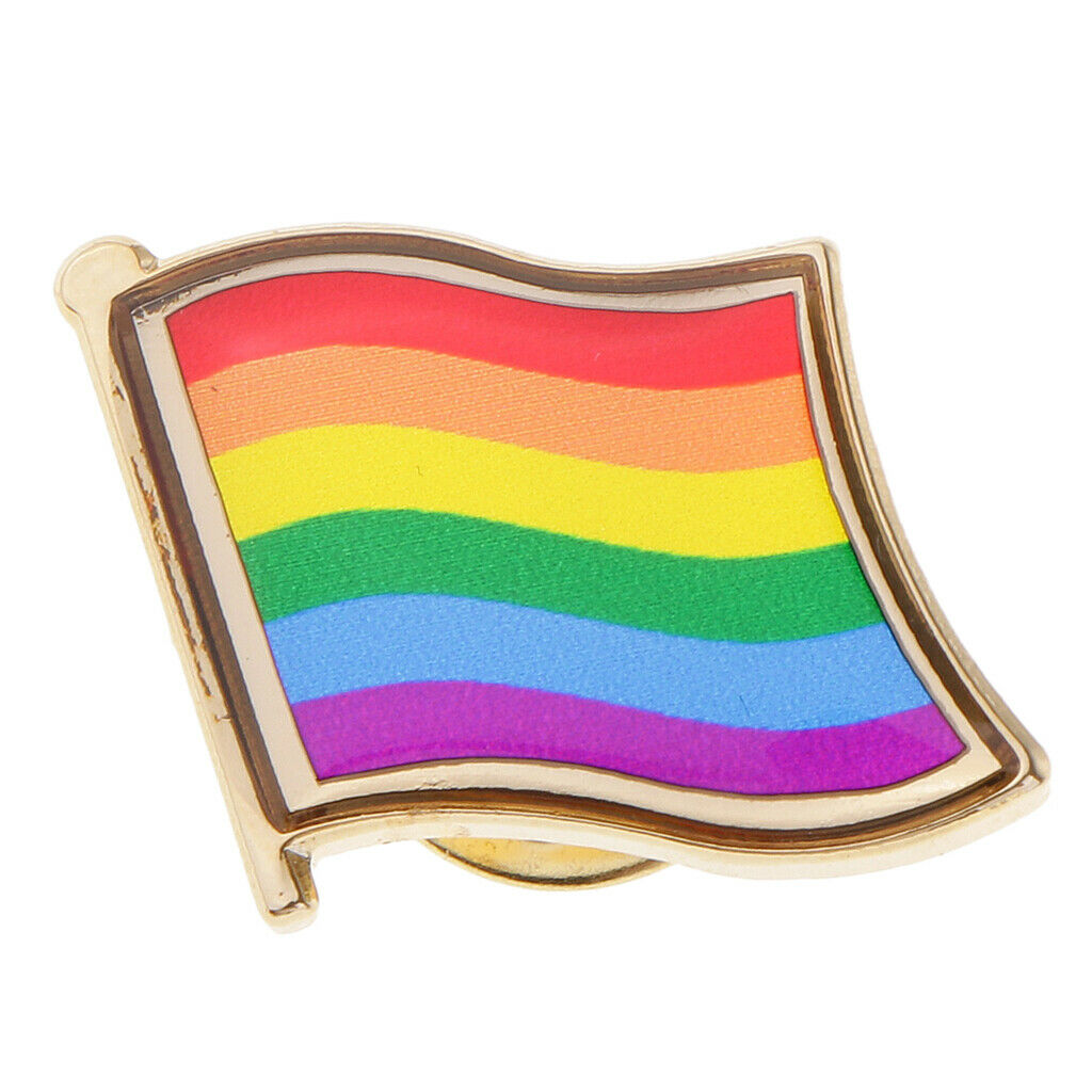 1 Piece Rainbow Flag Pin Lapel Pins Rainbow Metal Button Pin Pins Badge