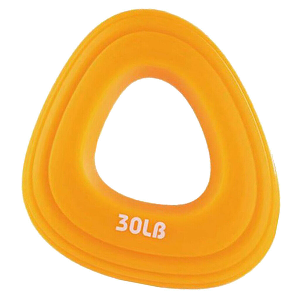 Silicone 30LB Finger Forearm Gripper Ring Exerciser Strengthener Orange