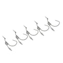 5pcs Lead Weighted Jig Fishing Hooks Worm Crank Hook With Spinners Spoon 7g