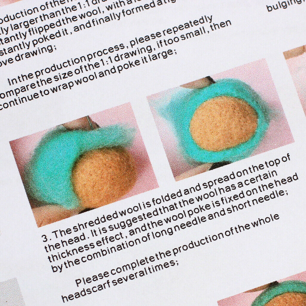 3pcs   Lovely   Animal      Felting   Kit   with   Basic