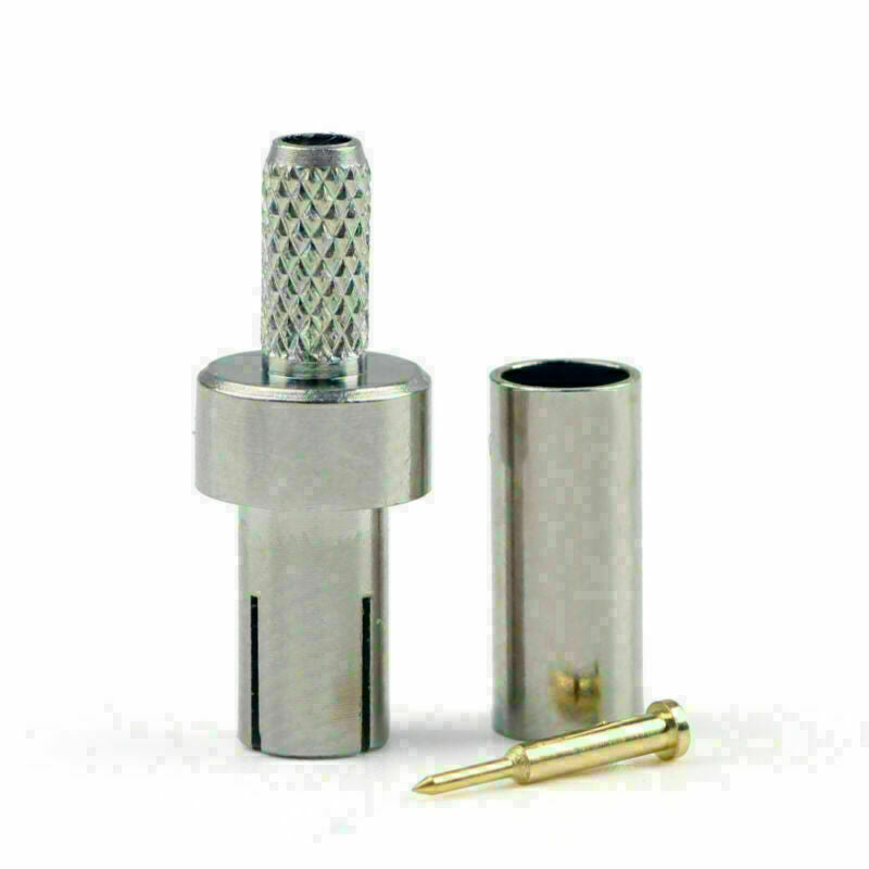 10 Pcs Connector TS9 Male Plug Crimp RG174 RG316 LMR100 Cable Straight Nickel CN