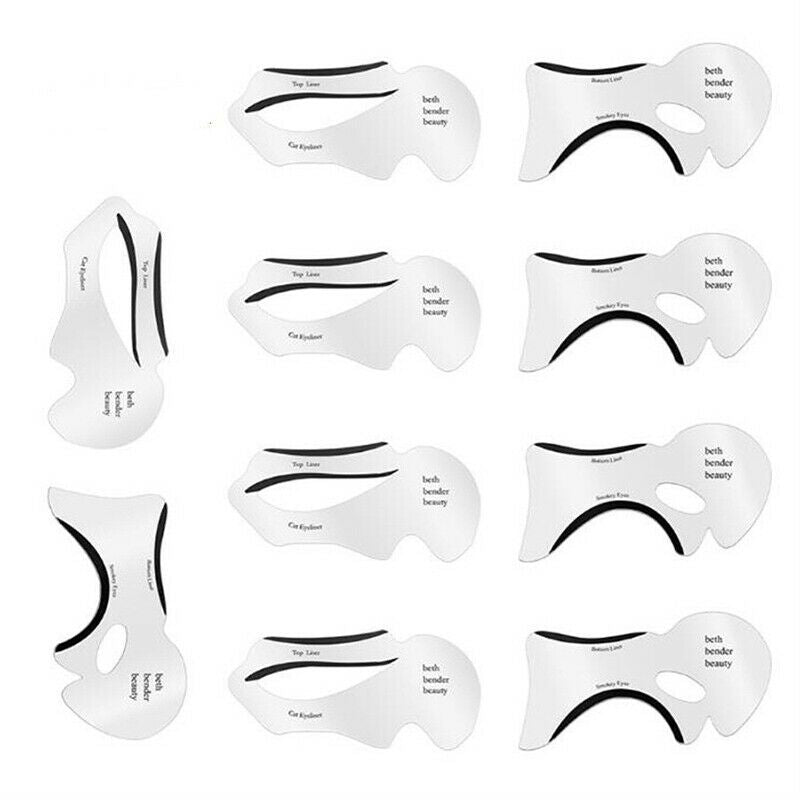 10pcs Eyeliner Stencils Winged Eyeliner Stencil Models Template Shaping Tool NC