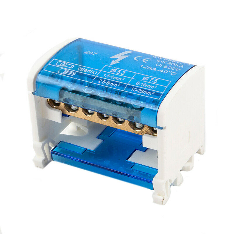 Din Rail Terminal Block WKH207 Power Distribution Box Modular Connection Bl Qx