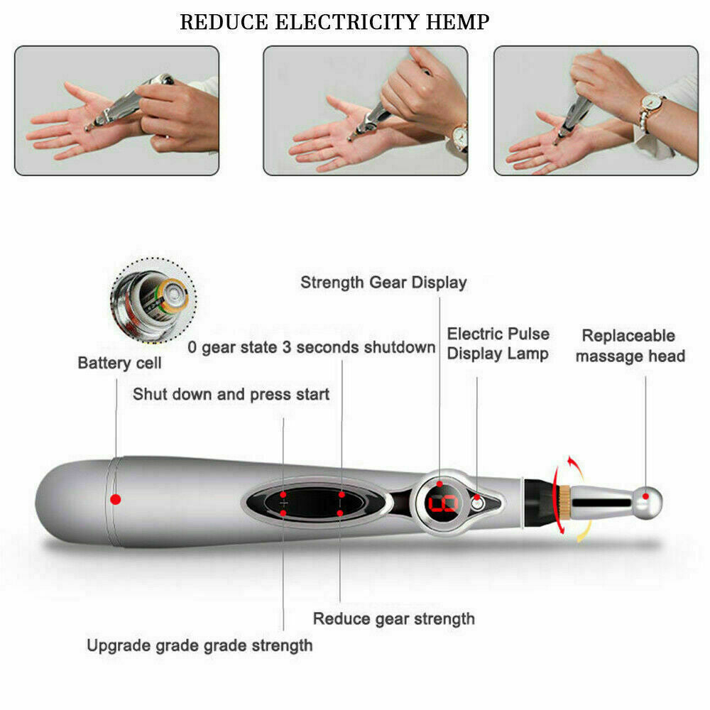 3-in-1 Electronic Pulse Analgesia Therapy Pen Body Pain Relief Massager