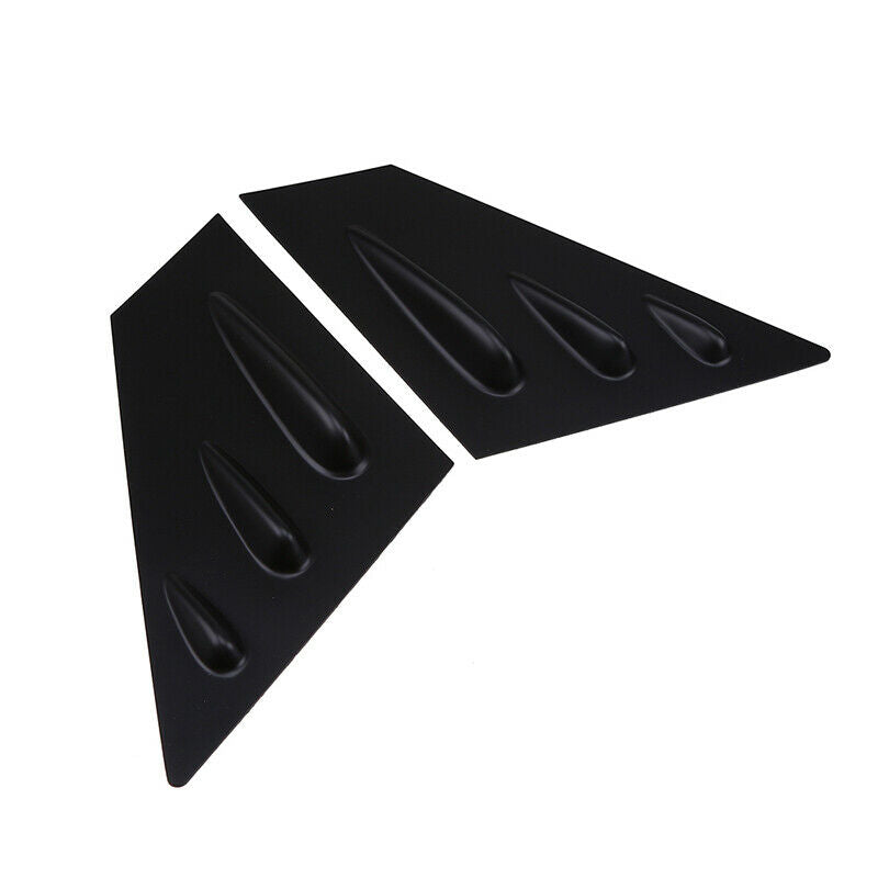 2x For Subaru WRX STi 2015-2020 Front Window Scoop Louver Cover Trim Gloss Black