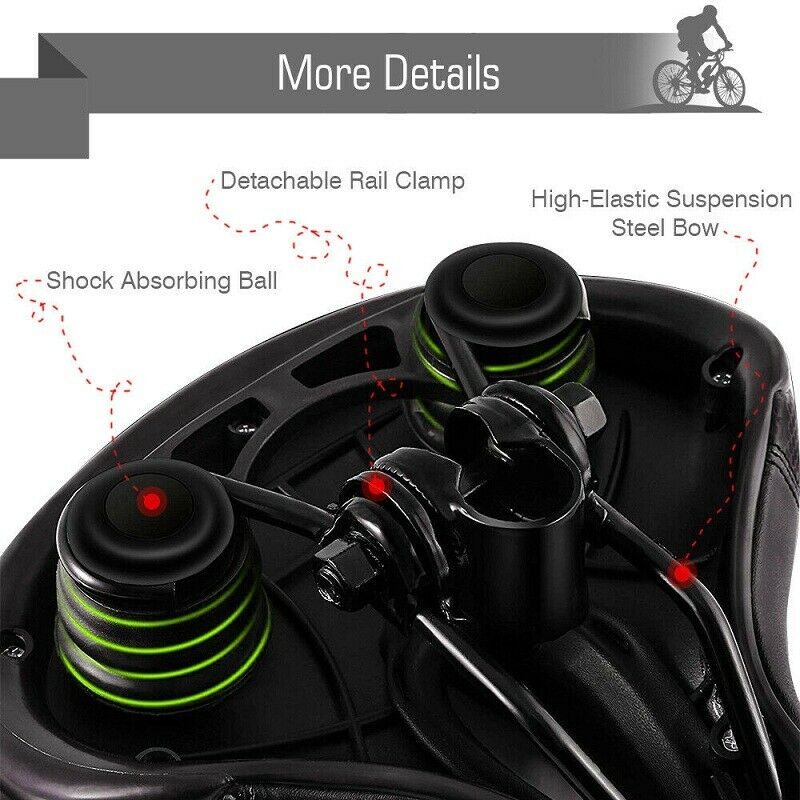 Shock Absorb Wide Bicycle Saddle Seat MTB Mountain Bike Cushion Comfort UP GEL