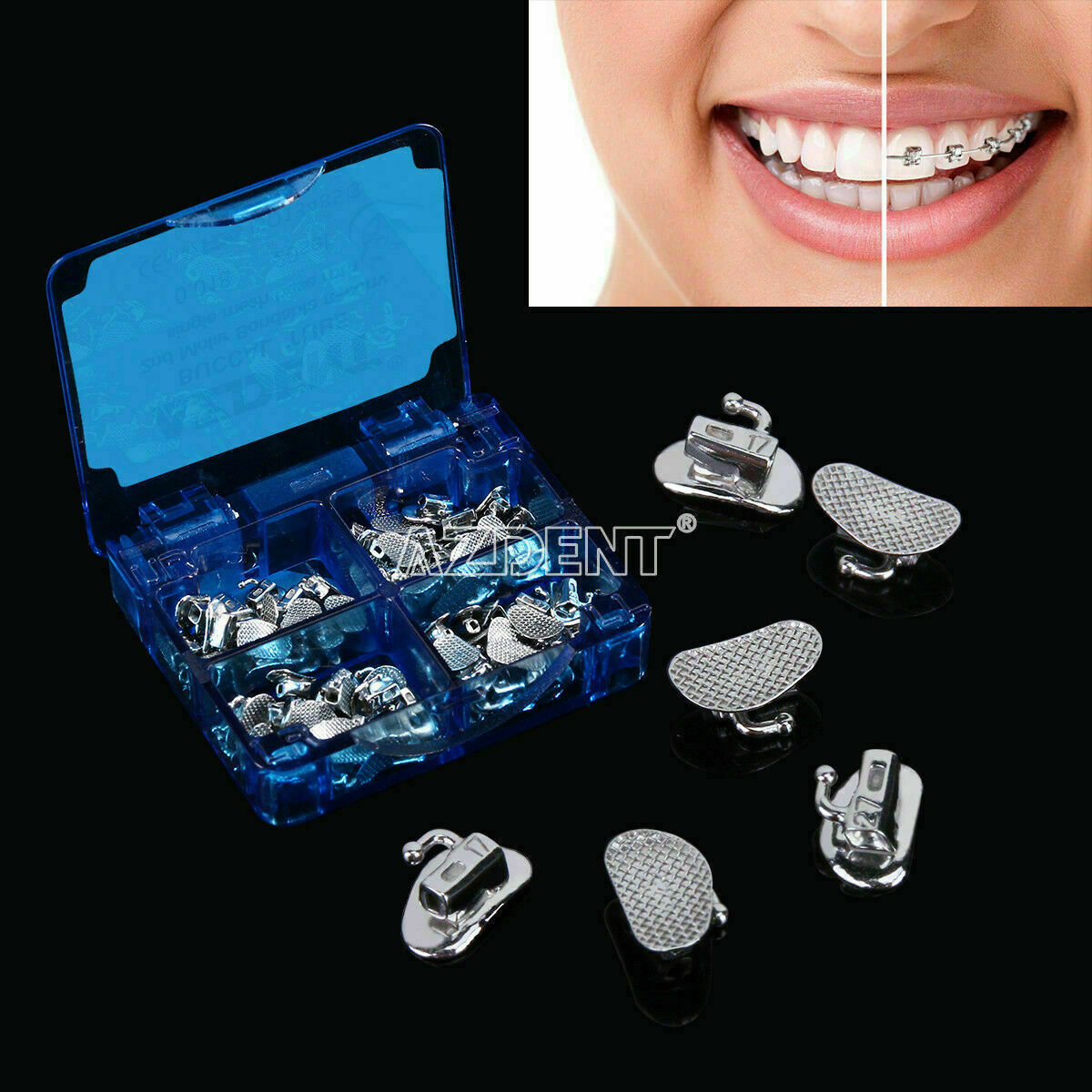 3Packs Orthodontic Bonding Buccal Tube N-Conv Roth 0.018 2nd Molar AZDENT Dental