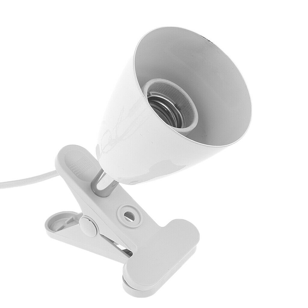 Bell Mouth Reptile Ceramic Heat Light UVB Bulb Lamp Holder E27 UK Plug White