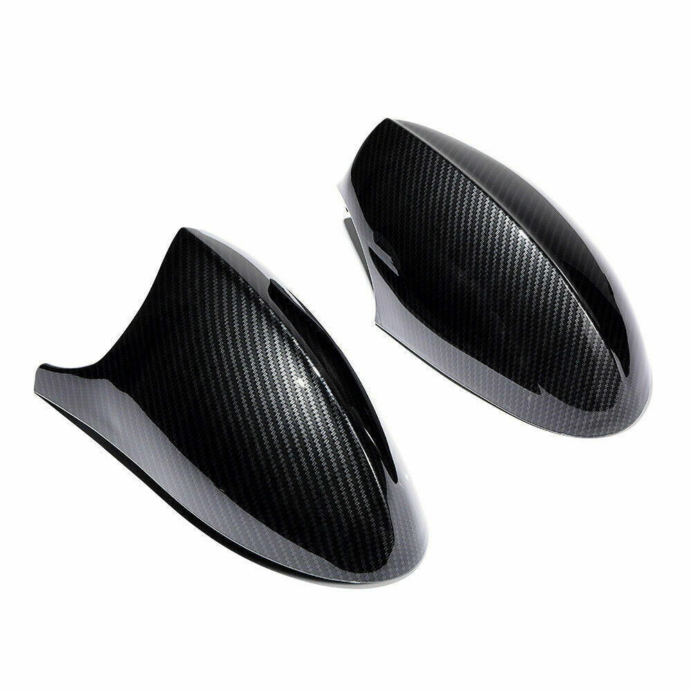 2pcs Carbon Fiber Style Mirror Cover Cap Fit For BMW E90 E93 PRE-LCI 2005-2009