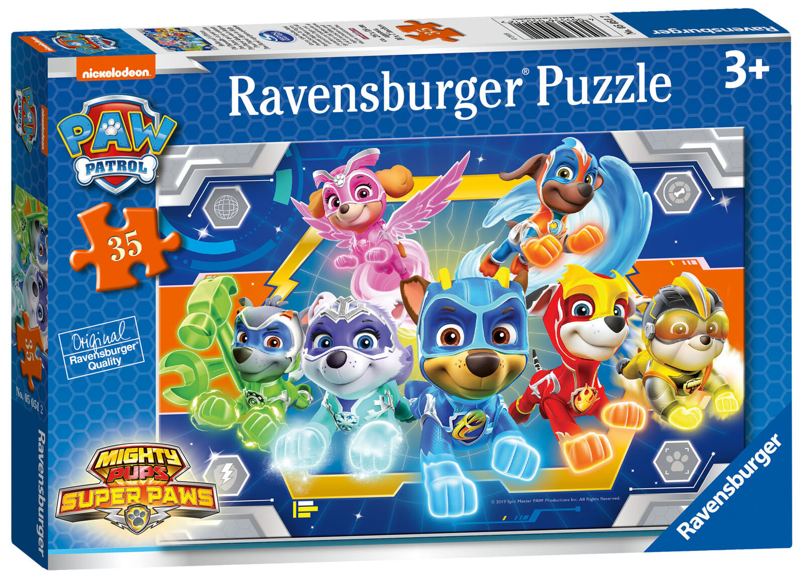 05051 Ravensburger Paw Patrol Mighty Pups Jigsaw Puzzle 35 Piece Age 3yrs+