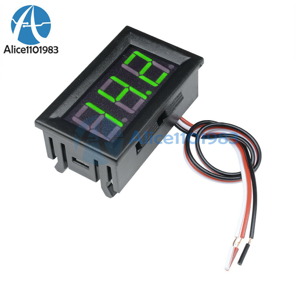 0.56" DC 4.7-30V LED Green Digital Voltmeter Panel Accurate Meter 3-Wire Display