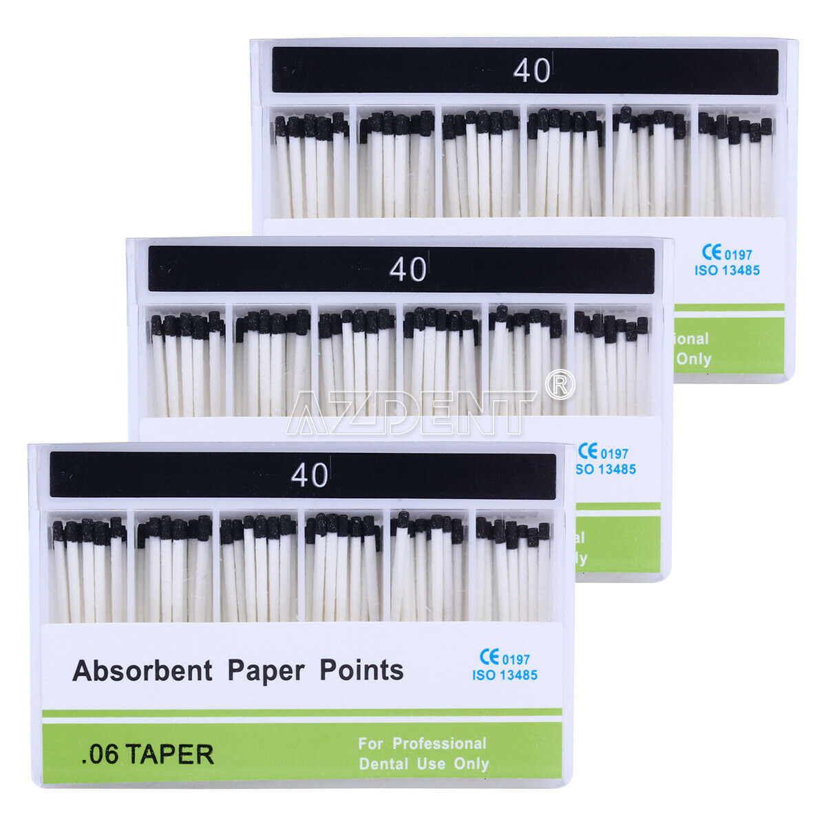 10X Dental Root Endodontics Absorbent Paper Points Taper 0.06 40# 100pcs/pack