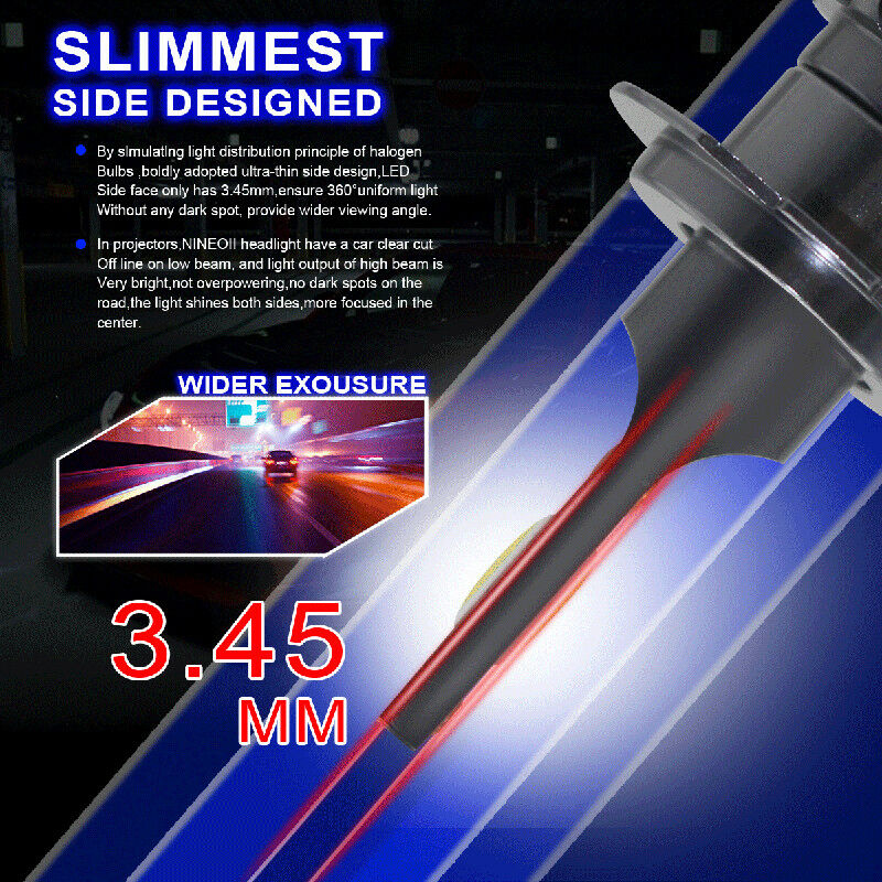 LED Headlight Car Auto Vehicle Bulb Fog Lamp MINI H7 100W 20000LM FOR H4/HB2/H7
