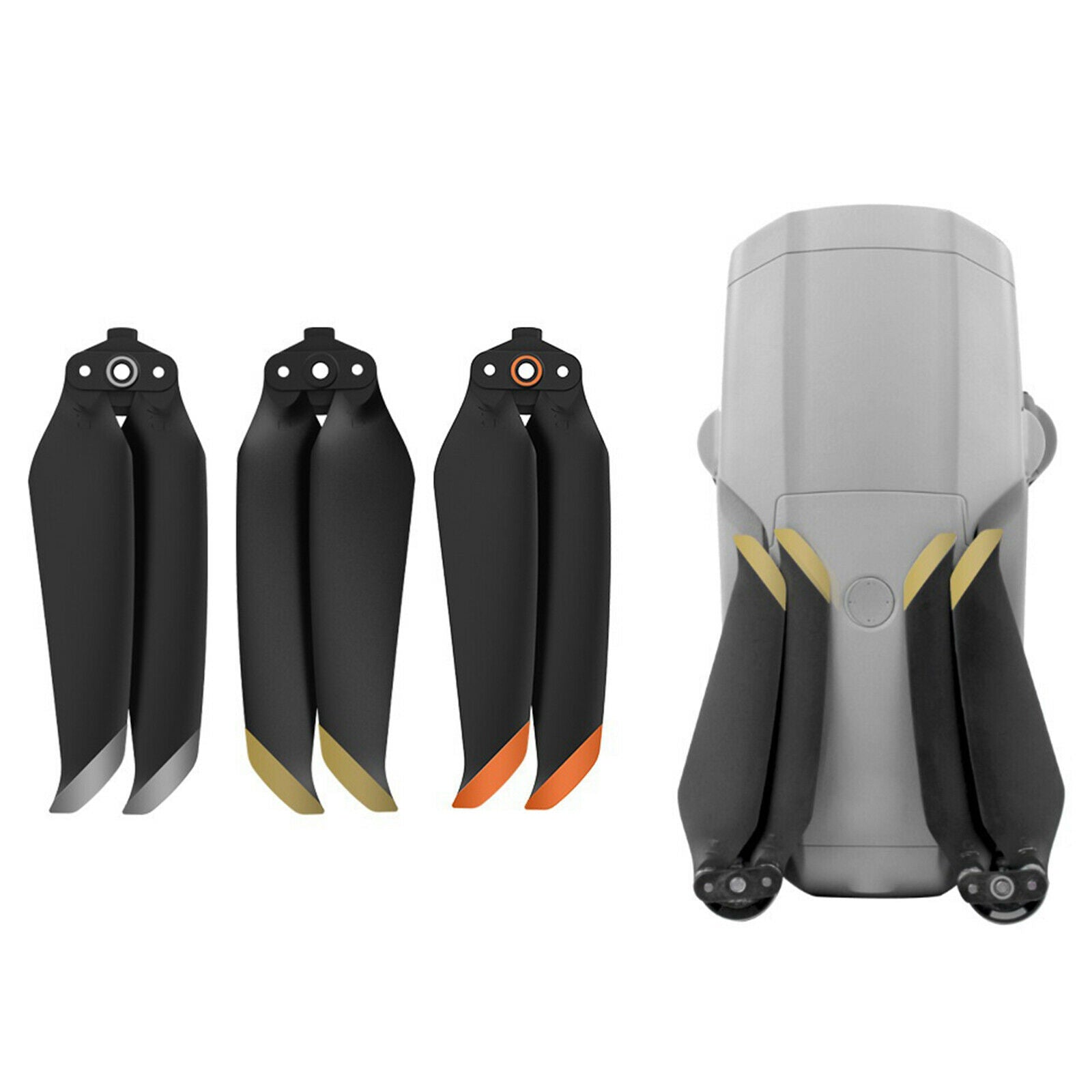 2X 7238F Propellers Blade for DJI Mavic Air 2S Drone Accessories 2 Pair Orange