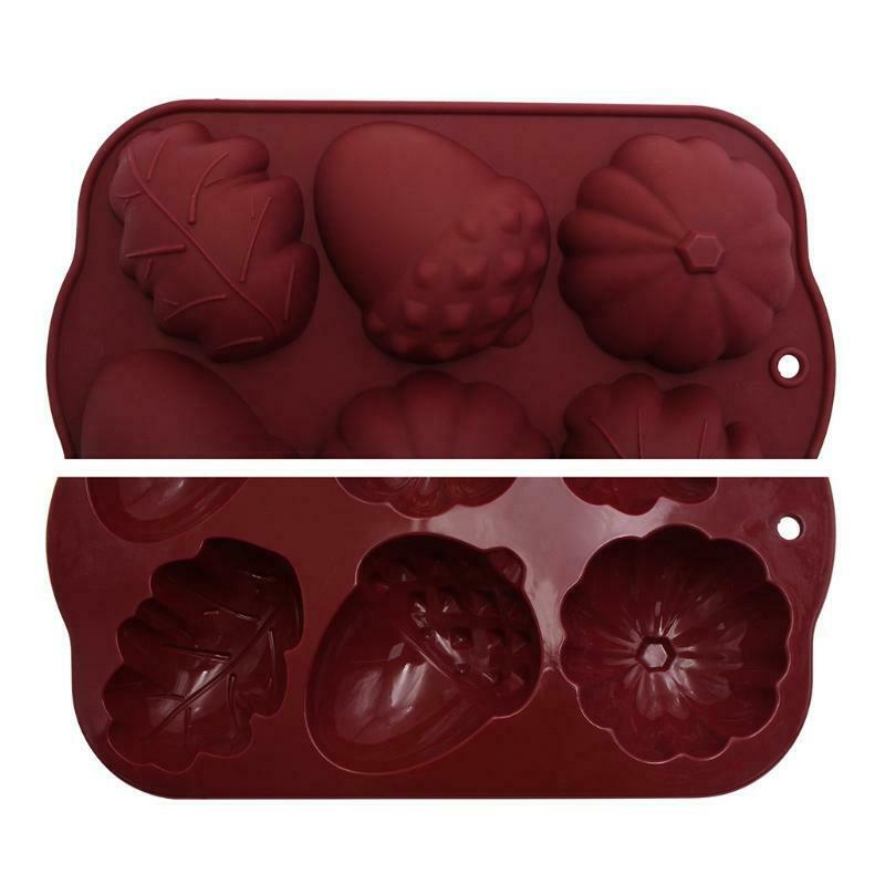 Cake Decorations Hazelnut Leaf Pumpkin Lid Shape DIY Molds Silicone Material