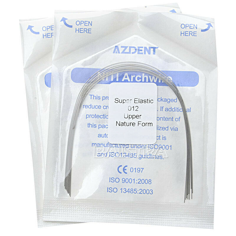 50X Dental Orthodontic Super Elastic Niti Round Natural  Arch Wires 012 Upper