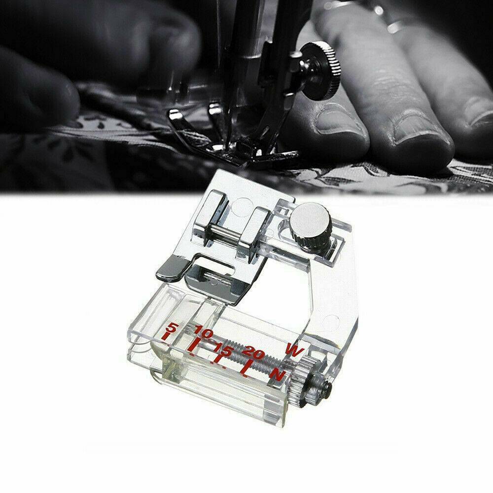 Home Adjustable Bias Binder Presser Foot Feet Adjust Edge for Sewing Machines.