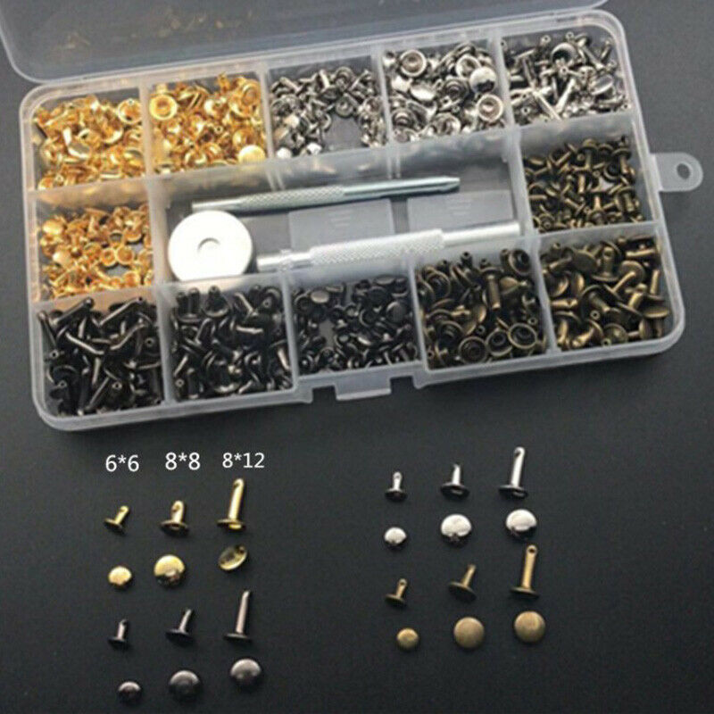 360 sets of 6mm8mm double-sided rivets + installation tools leather caps andBDA