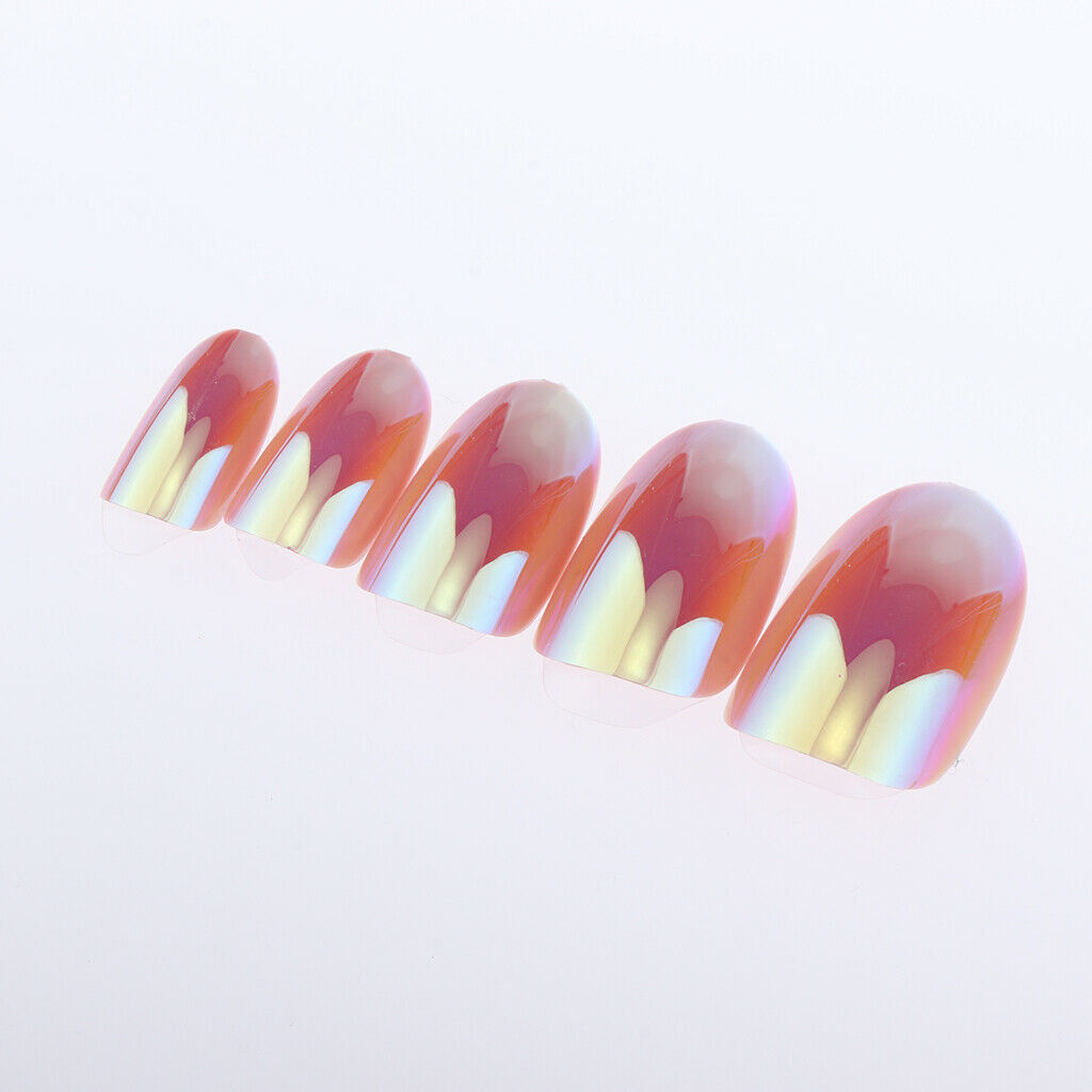34 Pcs Nail Art Tips Set Ombre False Nails & Salon DIY Manicure Suction Tool