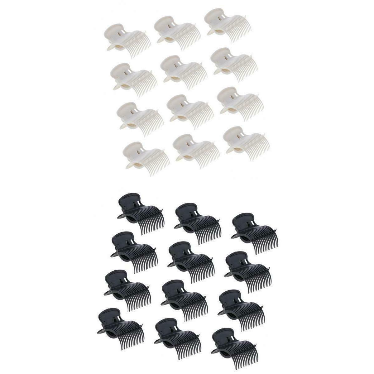 24Pcs Plastic Barber Roller Clip Dye Curler Clips Clamps Kit for Women Girls