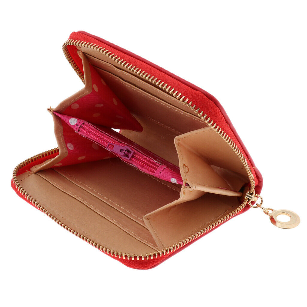 Purse Ticket Organizer Travel Handbag - Red, 10 x 9 cm