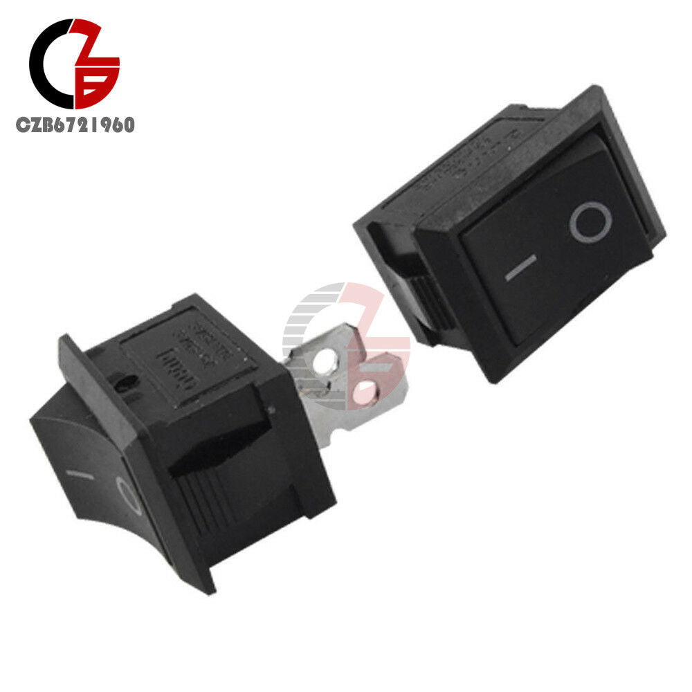 10PCS Car Truck Boat Round Rocker 2 Pin KCD1-101 ON/OFF Toggle Switch 125V 6A