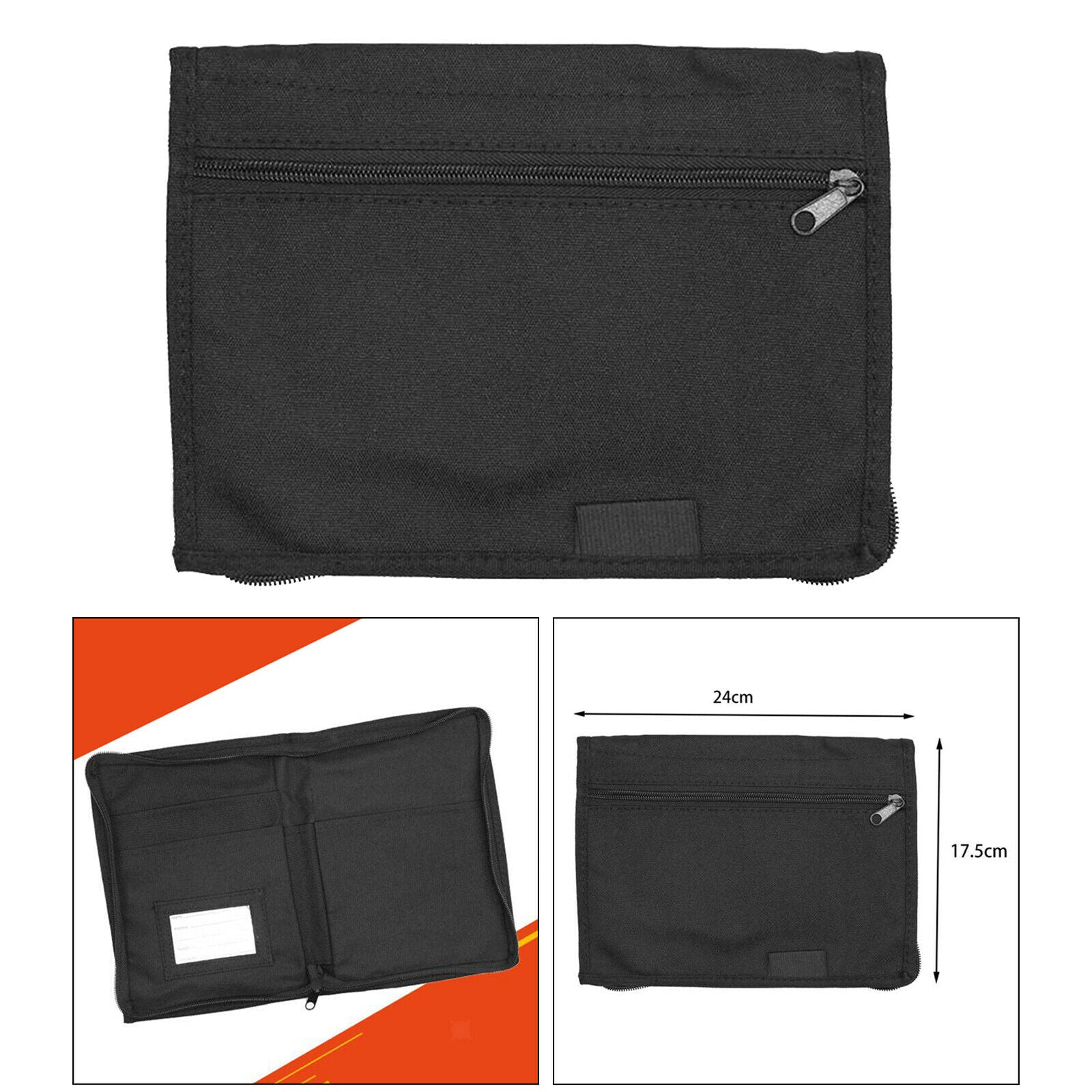 Car Glove Box Document Organizer Wallet Oxford Cloth for Driver License