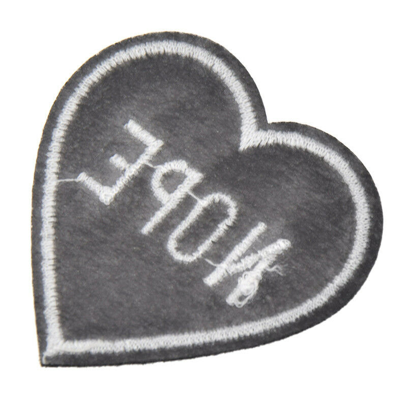 10 Pcs NOPE Heart Pattern Patches Embroidery Applique Badges Craft Sewing Supply
