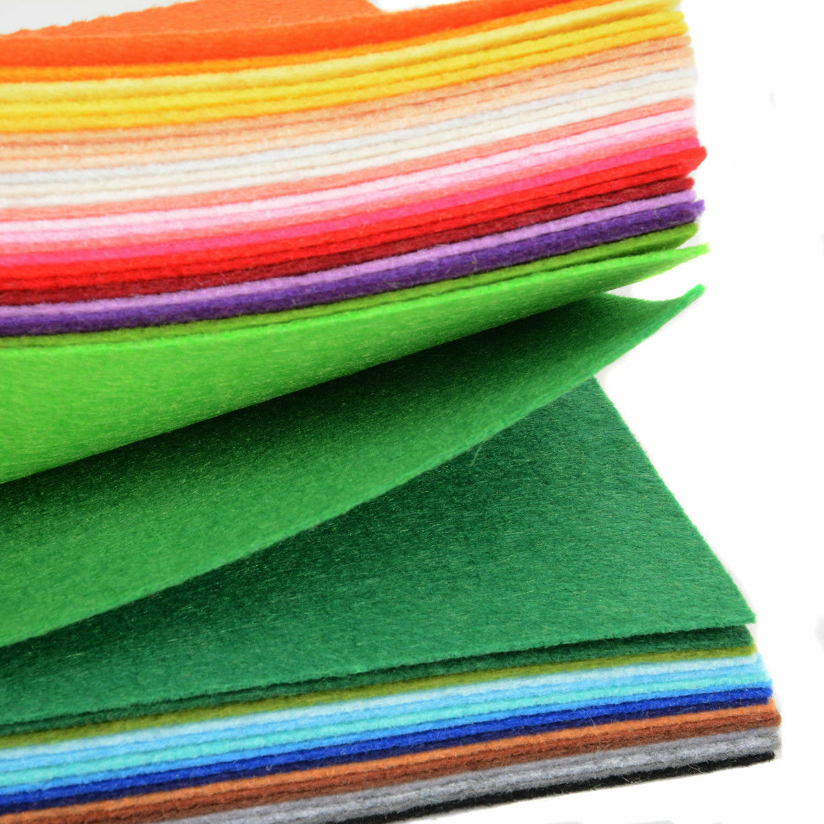 40pcs Mixed Color Soft Nonwoven Felt Fabric Sheets DIY Craft Patchwork