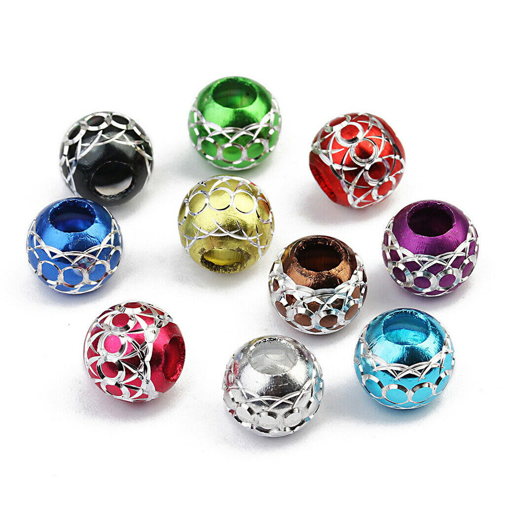 30 Pieces Mixed Beads Large Aluminum Beads Loose Beads Findings
