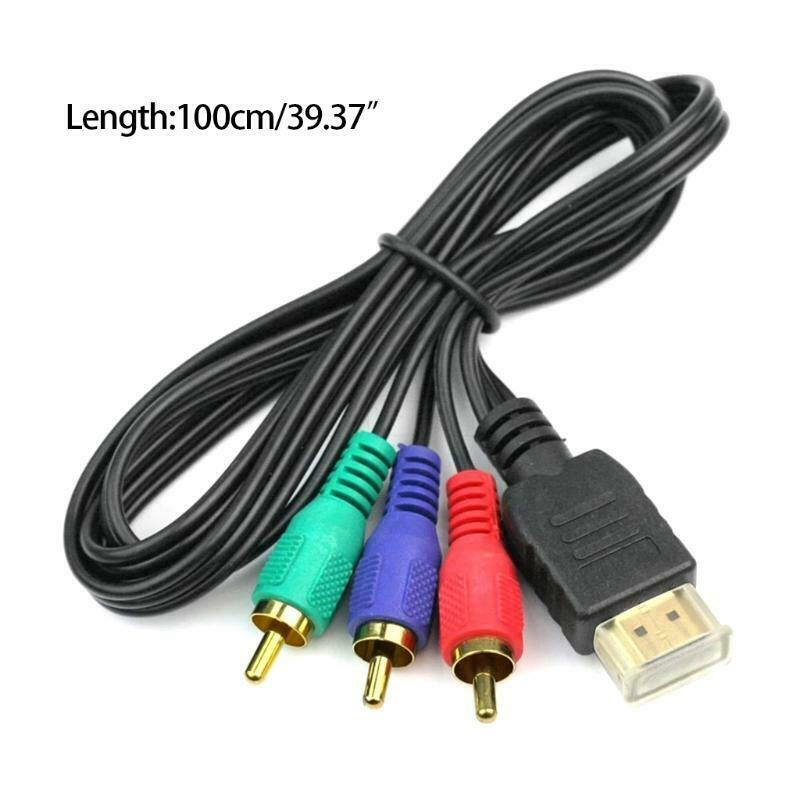 3.3ft HDMI-compatible to 3RCA Cable AV Composite M/M Connector for 1080P HDTV