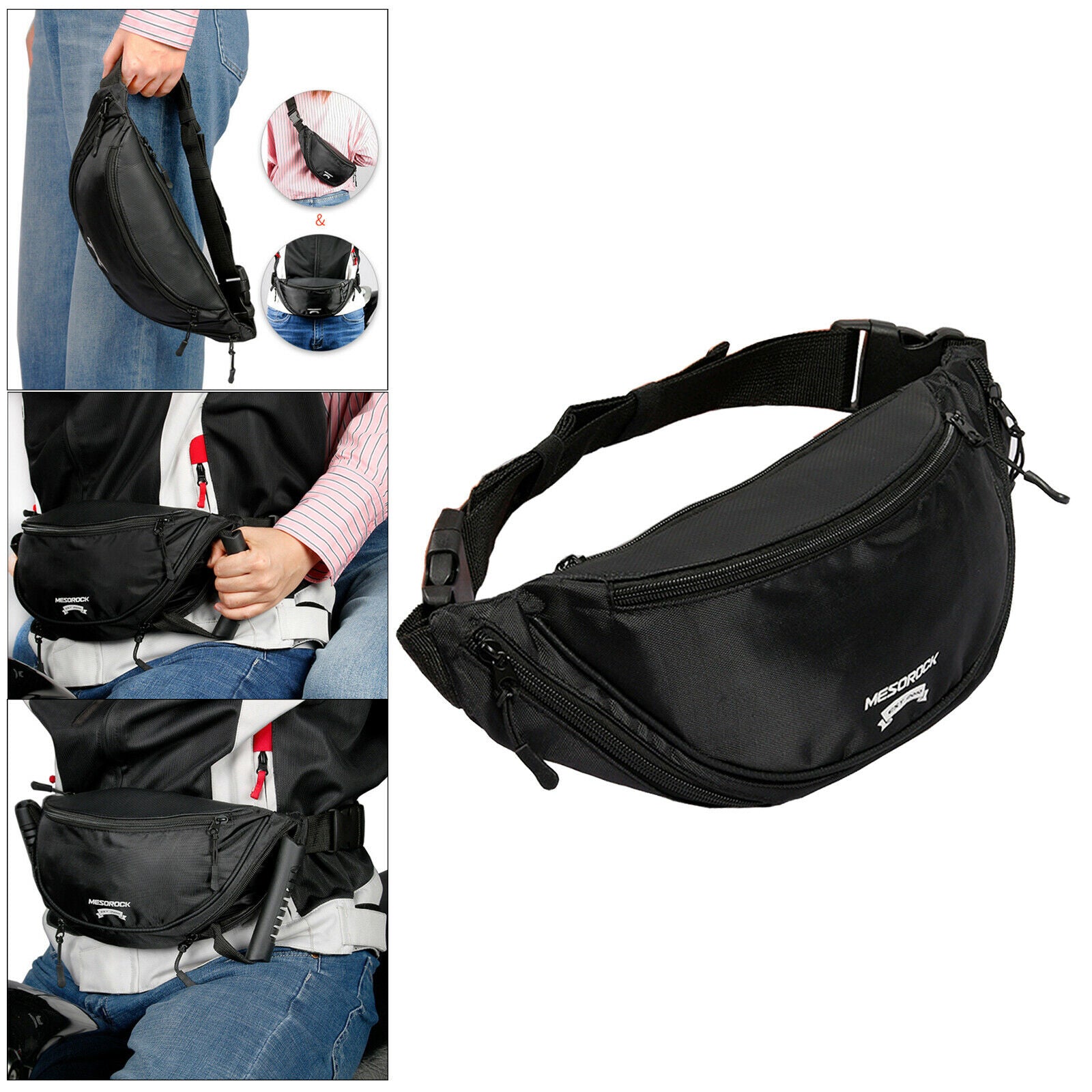 Oxford Safety Belt Bag for Motorcycle Snowmobile Riding Children Kids Adults