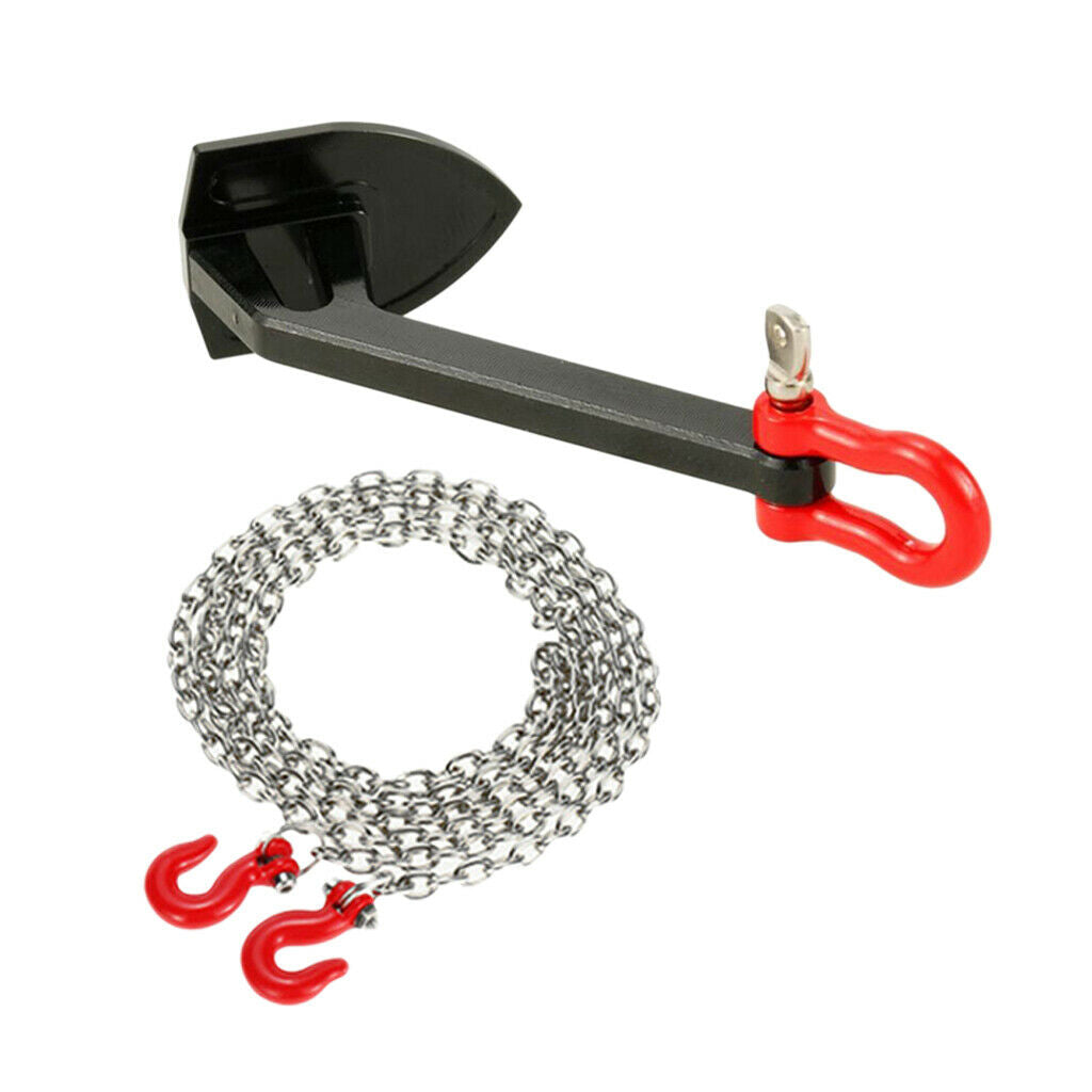 1/10 RC Metal Heavy Winch Anchor w/ Tow Chain for RC Crawler CC01 TRX4