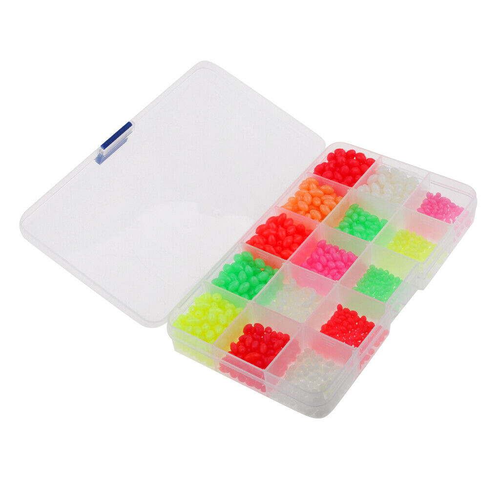 Fishing Lure Beads Luminous Colorful Oval Round Shaped Fishing Lures Beads In